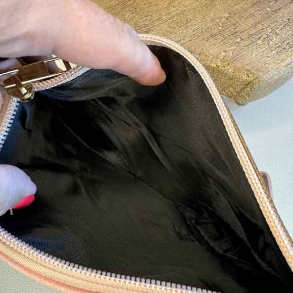 Pink Brown Clutch Wristlet Purse Travel Bag FAST SHIP NeW - Picture 6 of 6